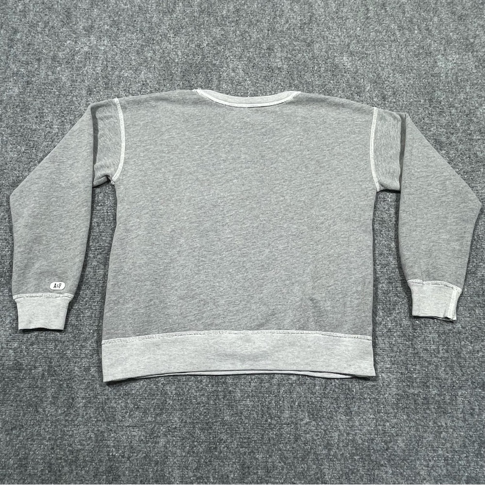 Abercrombie & Fitch Gray Crewneck Sweater with Button Details - Picture 5 of 8